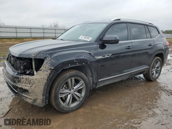 2018 Volkswagen Atlas SE with VIN 1V2FR2CA2JC570337, listed as a Copart auction lot 42166595 with 55,997 mi miles and Salvage title. Bid and sale history available at DreamBid. Image 1.