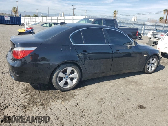 2006 BMW 5 Series 530i with VIN WBANE73526CM34545, listed as a Copart auction lot 50443515 with 78,452 mi miles and Clean Title. Bid and sale history available at carsss.com. Image 3.