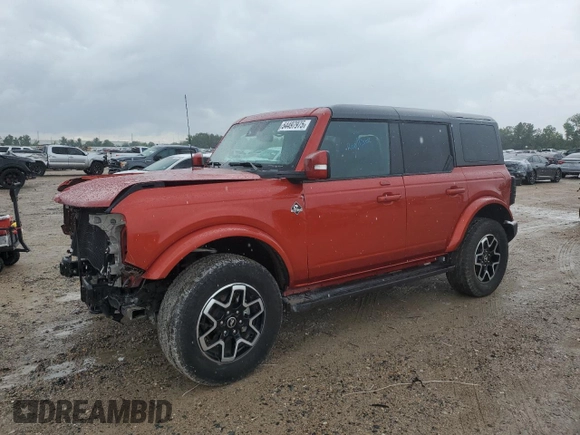 2023 Ford Bronco with VIN 1FMEE5BP2PLB61761, listed as a Copart auction lot 54497975 with 17,180 mi miles and Salvage title. Bid and sale history available at DreamBid. Image 1.