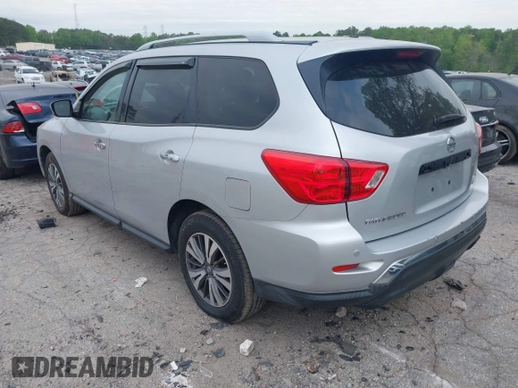 2017 Nissan Pathfinder SV with VIN 5N1DR2MM9HC648975, listed as a IAAI auction lot 42042921 with 125,057 mi miles. Bid and sale history available at carsss.com. Image 3.