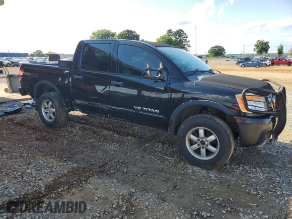2012 Nissan Titan SV with VIN 1N6BA0EC6CN312465, listed as a Copart auction lot 58722815 with 186,207 mi miles and Salvage title. Bid and sale history available at DreamBid. Image 4.