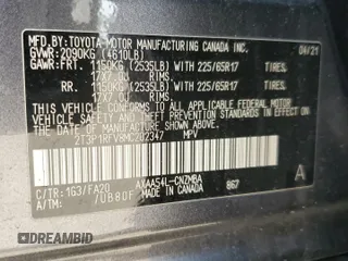 2021 Toyota RAV4 XLE z VIN 2T3P1RFV8MC202347, wystawiony jako Copart lot #66336895 z przebiegiem 33 722 mil mil oraz Szkoda całkowita • Salvage title. Historia ofert i sprzedaży dostępna na DreamBid. Obrazek 14.
