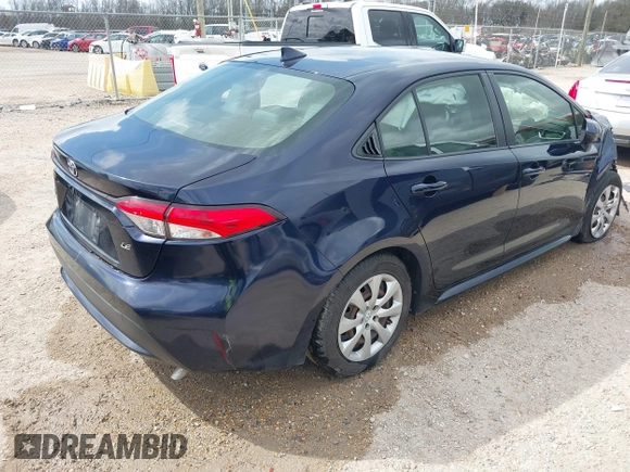 2020 Toyota Corolla LE with VIN JTDEPRAEXLJ023333, listed as a IAAI auction lot 41663261 with 81,137 mi miles. Bid and sale history available at carsss.com. Image 4.