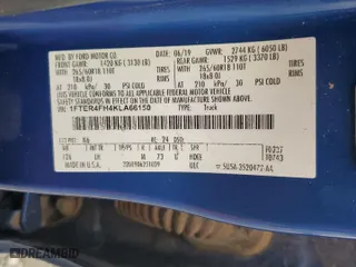 2019 Ford Ranger XL with VIN 1FTER4FH4KLA66150, listed as a Copart auction lot 79907344 with 50,719 mi miles and Salvage Title. Bid and sale history available at carsss.com. Image 12.