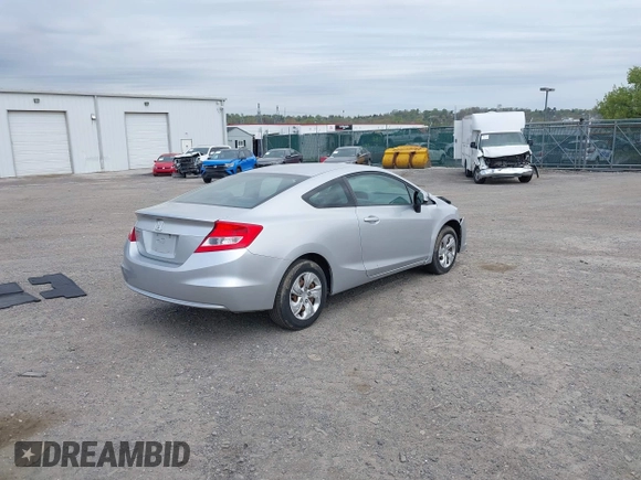 2013 Honda Civic Cpe LX with VIN 2HGFG3B58DH519509, listed as a IAAI auction lot 42056018 with 80,453 mi miles. Bid and sale history available at carsss.com. Image 4.