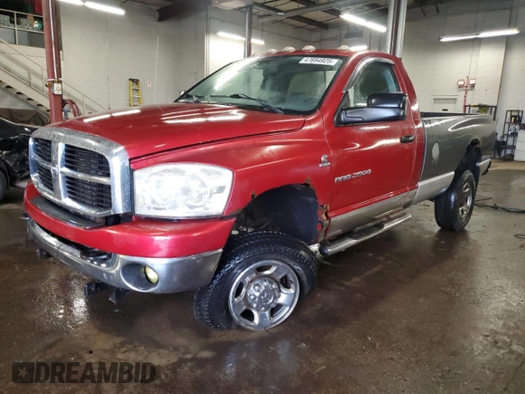 2006 Dodge Ram 2500 SLT with VIN 3D7KS26C96G253845, listed as a Copart auction lot 47694925 with 174,878 mi miles and Salvage Title. Bid and sale history available at carsss.com. Image 1.