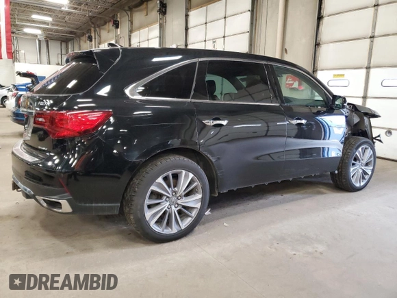 2018 Acura MDX w/Technology Pkg with VIN 5J8YD4H50JL009443, listed as a Copart auction lot 51982055 with 156,674 mi miles and Salvage Title. Bid and sale history available at carsss.com. Image 3.