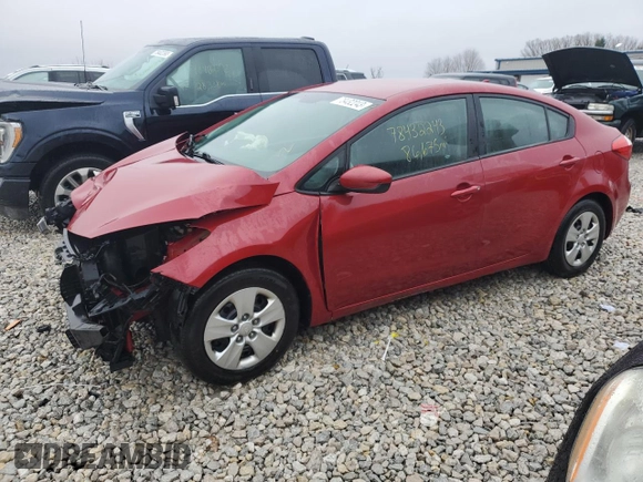 2016 Kia Forte LX with VIN KNAFK4A65G5567197, listed as a Copart auction lot 78432243 with 86,675 mi miles and Salvage Title. Bid and sale history available at carsss.com. Image 1.