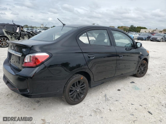 2024 Mitsubishi Mirage G4 ES with VIN ML32FUFJ2RHF12314, listed as a Copart auction lot 52408395 with 10,876 mi miles and Salvage Title. Bid and sale history available at carsss.com. Image 3.