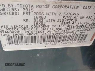 1998 Toyota RAV4 with VIN JT3GP10V5W0026814, listed as a IAAI auction lot 42003456 with 196,842 mi miles and . Bid and sale history available at DreamBid. Image 9.