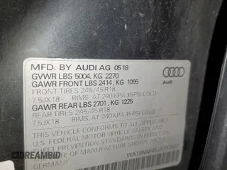 2018 Audi A4 allroad Premium Plus with VIN WA18NAF45JA197807, listed as a Copart auction lot 81580284 with 83,580 mi miles and Salvage Title. Bid and sale history available at carsss.com. Image 12.