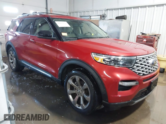 2020 Ford Explorer Platinum with VIN 1FM5K8HCXLGB10252, listed as a IAAI auction lot 41623559 with 62,157 mi miles. Bid and sale history available at carsss.com. Image 1.