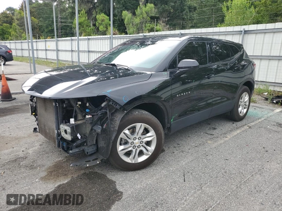 2021 Chevrolet Blazer LT with VIN 3GNKBBRA1MS571741, listed as a Copart auction lot 58032795 with 72,148 mi miles and Salvage title. Bid and sale history available at DreamBid. Image 1.