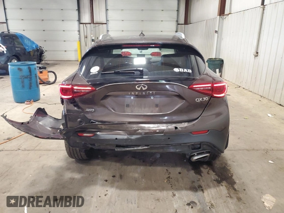 2017 Infiniti QX30 Luxury with VIN SJKCH5CR2HA030567, listed as a Copart auction lot 58141504 with 46,106 mi miles and Salvage Title. Bid and sale history available at carsss.com. Image 6.