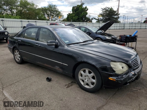 2002 Mercedes-Benz S 500 z VIN WDBNG75J62A235493, wystawiony jako Copart lot #58168615 z przebiegiem 5 702 mil mil oraz Szkoda całkowita • Salvage title. Historia ofert i sprzedaży dostępna na DreamBid. Obrazek 4.