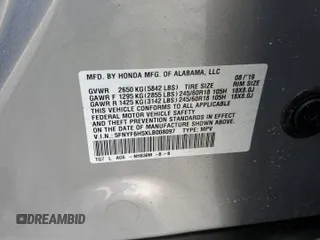 2020 Honda Pilot EX-L z VIN 5FNYF6H5XLB008097, wystawiony jako Copart lot #59329285 z przebiegiem Nie podano mil oraz Szkoda całkowita • Salvage title. Historia ofert i sprzedaży dostępna na DreamBid. Obrazek 13.