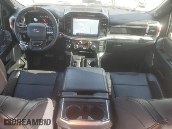 2023 Ford F-150 Raptor with VIN 1FTFW1RG0PFA14051, listed as a Copart auction lot 47072795 with 35,467 mi miles and Salvage Title. Bid and sale history available at DreamBid. Image 8.