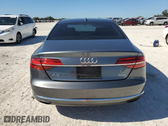 2015 Audi A8 with VIN WAUJGAFD5FN009026, listed as a Copart auction lot 81938904 with 122,880 mi miles and Salvage title. Bid and sale history available at DreamBid. Image 6.