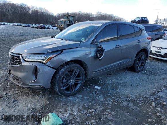 2023 Acura RDX w/A-Spec Package with VIN 5J8TC2H67PL023536, listed as a Copart auction lot 87268614 with 19,972 mi miles and Salvage title. Bid and sale history available at DreamBid. Image 1.