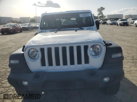 2020 Jeep Wrangler Sport S с VIN 1C4GJXAN1LW276039, выставлен на аукционе Copart как лот 51869825 с пробегом 37 876 миль миль и Списание • Salvage title. История ставок и продаж доступна на DreamBid. Изображение 5.