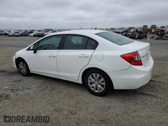 2012 Honda Civic LX z VIN 19XFB2F53CE354965, wystawiony jako Copart lot #59397555 z przebiegiem 181 610 mil mil oraz Szkoda całkowita • Salvage title. Historia ofert i sprzedaży dostępna na DreamBid. Obrazek 2.