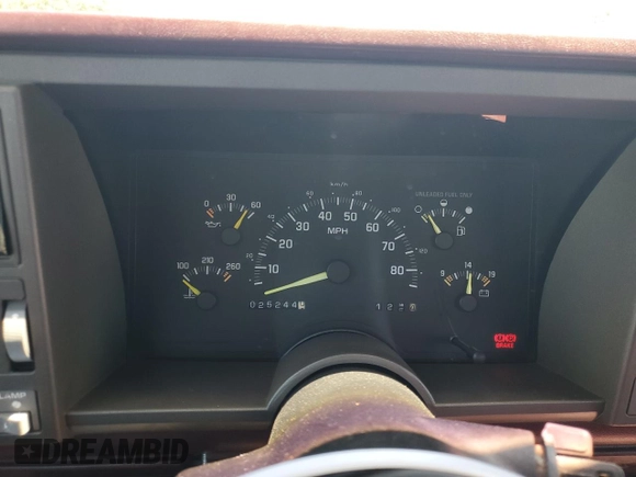 1993 GMC Sierra 1500 with VIN 1GTEK14K2PZ543759, listed as a Copart auction lot 60896034 with 25,244 mi miles and Clean Title. Bid and sale history available at DreamBid. Image 9.