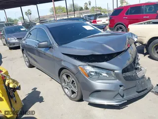2018 Mercedes-Benz CLA with VIN WDDSJ4EB5JN697053, listed as a IAAI auction lot 41837782 with 98,829 mi miles. Bid and sale history available at carsss.com. Image 1.