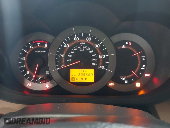 2010 Toyota RAV4 with VIN JTMZF4DV6A5020986, listed as a IAAI auction lot 42739485 with 209,580 mi miles and . Bid and sale history available at DreamBid. Image 7.