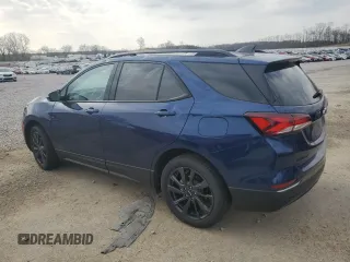 2022 Chevrolet Equinox RS with VIN 3GNAXWEVXNS119642, listed as a Copart auction lot 54705345 with 33,441 mi miles and Salvage title. Bid and sale history available at DreamBid. Image 2.