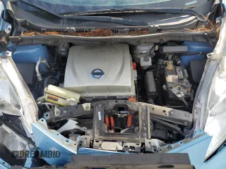 2015 Nissan LEAF SV with VIN 1N4AZ0CP9FC331627, listed as a Copart auction lot 49978385 with 35,196 mi miles and Salvage Title. Bid and sale history available at carsss.com. Image 12.