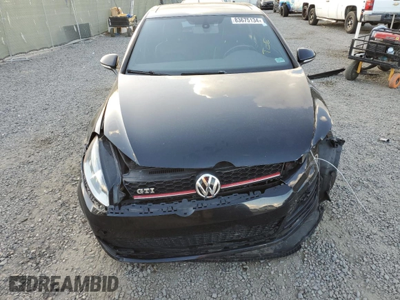 2015 Volkswagen GTI SE with VIN 3VW4T7AU1FM096646, listed as a Copart auction lot 83675134 with 79,900 mi miles and Salvage Title. Bid and sale history available at DreamBid. Image 5.
