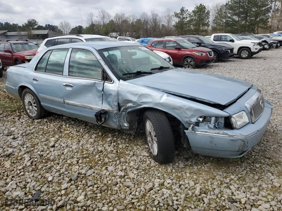 2009 Mercury Grand Marquis LS with VIN 2MEHM75V29X634556, listed as a Copart auction lot 48925725 with 91,643 mi miles and Salvage Title. Bid and sale history available at carsss.com. Image 4.