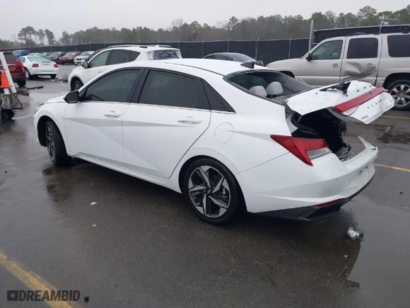 2023 Hyundai Elantra Hybrid Limited with VIN KMHLN4AJ5PU051005, listed as a IAAI auction lot 41567780 with 39,524 mi miles. Bid and sale history available at carsss.com. Image 3.