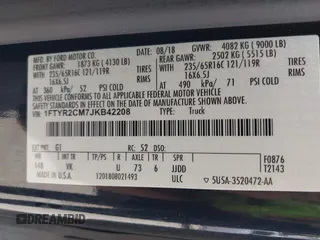 2018 Ford Transit with VIN 1FTYR2CM7JKB42208, listed as a IAAI auction lot 41909994 with 110,885 mi miles. Bid and sale history available at carsss.com. Image 9.