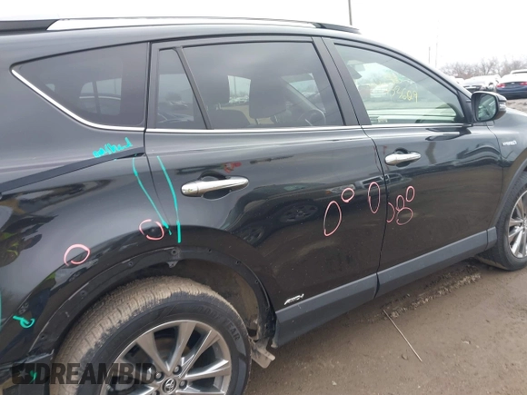 2017 Toyota RAV4 Hybrid Limited with VIN JTMDJREV7HD136797, listed as a IAAI auction lot 41733609 with 131,162 mi miles. Bid and sale history available at carsss.com. Image 14.