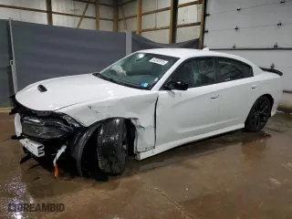 2023 Dodge Charger GT with VIN 2C3CDXHG3PH607144, listed as a Copart auction lot 53282815 with 53,749 mi miles and Salvage Title. Bid and sale history available at carsss.com. Image 1.