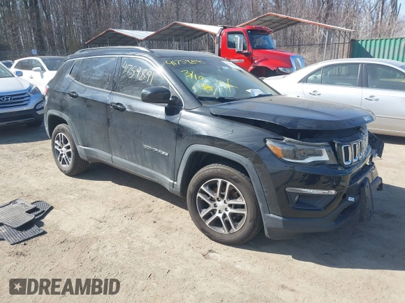 2018 Jeep Compass Altitude with VIN 3C4NJDBB2JT418914, listed as a IAAI auction lot 41759891 with 137,643 mi miles and . Bid and sale history available at carsss.com. Image 1.