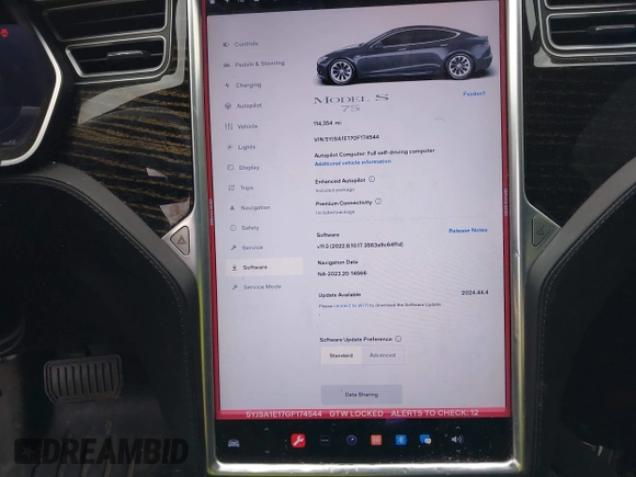 2016 Tesla Model S 70 с VIN 5YJSA1E17GF174544, выставлен на аукционе IAAI как лот 42221358 с пробегом 114 354 миль миль и . История ставок и продаж доступна на DreamBid. Изображение 7.