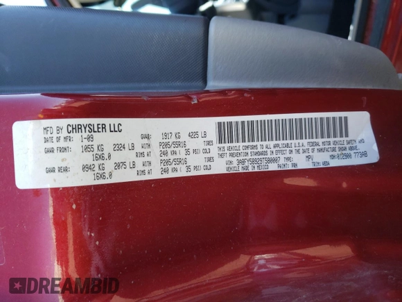 2009 Chrysler PT Cruiser Touring with VIN 3A8FY58929T580007, listed as a Copart auction lot 72273144 with 104,671 mi miles and Salvage Title. Bid and sale history available at carsss.com. Image 12.