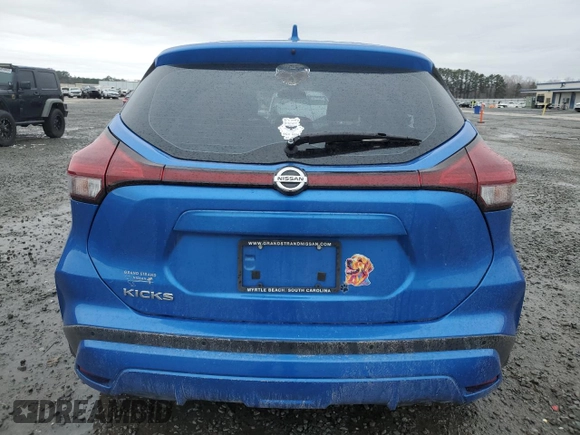 2021 Nissan Kicks S with VIN 3N1CP5BV4ML496060, listed as a Copart auction lot 48102605 with 75,766 mi miles and Salvage Title. Bid and sale history available at carsss.com. Image 6.