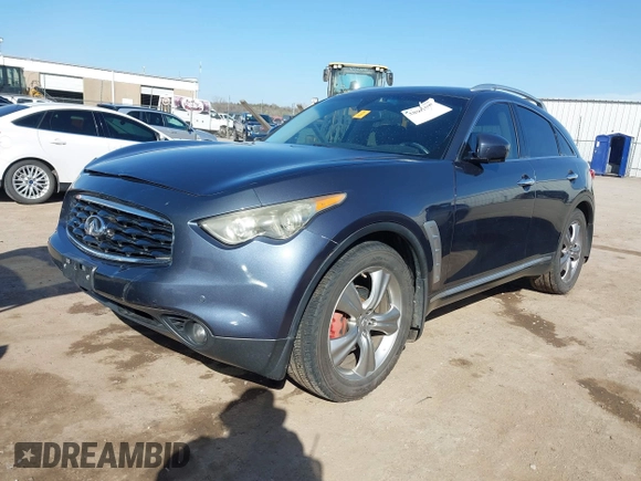 2009 Infiniti FX with VIN JNRAS18U19M100853, listed as a IAAI auction lot 38981593 with 204,236 mi miles and . Bid and sale history available at DreamBid. Image 2.
