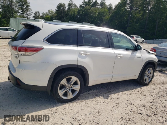 2016 Toyota Highlander Limited with VIN 5TDDCRFH6GS014938, listed as a Copart auction lot 61283725 with 122,063 mi miles and Salvage title. Bid and sale history available at DreamBid. Image 3.