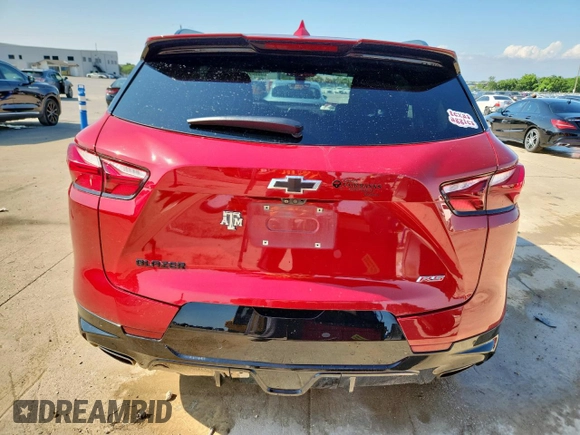 2021 Chevrolet Blazer RS with VIN 3GNKBERS3MS512684, listed as a Copart auction lot 58905725 with 76,347 mi miles and Salvage title. Bid and sale history available at DreamBid. Image 6.