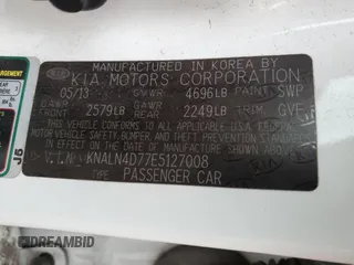 2014 Kia Cadenza Premium with VIN KNALN4D77E5127008, listed as a Copart auction lot 86964554 with 144,381 mi miles and Salvage Title. Bid and sale history available at carsss.com. Image 13.