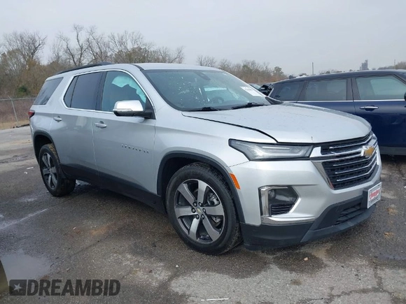 2022 Chevrolet Traverse LT Leather with VIN 1GNERHKW7NJ128403, listed as a IAAI auction lot 41384893 with 100,661 mi miles. Bid and sale history available at carsss.com. Image 1.