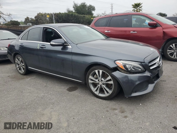 2015 Mercedes-Benz C 300 with VIN 55SWF4JB8FU045146, listed as a Copart auction lot 44591105 with 153,777 mi miles and Salvage Title. Bid and sale history available at carsss.com. Image 4.