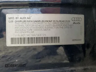 2006 Audi A4 2.0T with VIN WAUKF78E16A163725, listed as a Copart auction lot 71158194 with 137,702 mi miles and Salvage Title. Bid and sale history available at carsss.com. Image 12.
