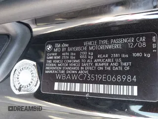 2009 BMW 3 Series 335i xDrive with VIN WBAWC73519E068984, listed as a IAAI auction lot 42054771 with 162,386 mi miles and . Bid and sale history available at carsss.com. Image 9.