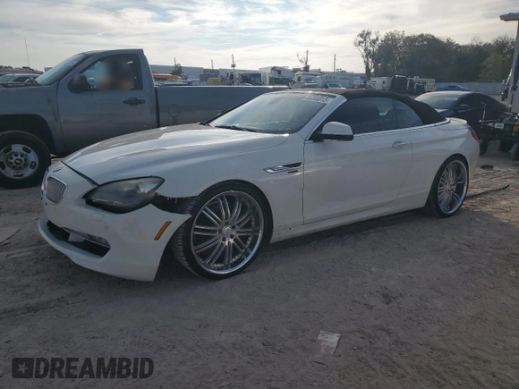 2012 BMW 6 Series 650i z VIN WBALZ3C56CDL72058, wystawiony jako Copart lot #43246815 z przebiegiem 133 048 mil mil oraz Tytuł czysty. Historia ofert i sprzedaży dostępna na DreamBid. Obrazek 1.