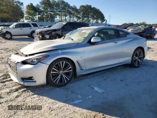 2018 Infiniti Q60 Sport with VIN JN1EV7EL3JM390639, listed as a Copart auction lot 74460834 with 76,707 mi miles and Salvage title. Bid and sale history available at DreamBid. Image 1.